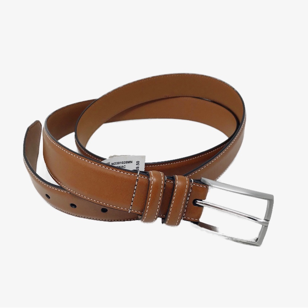 Nordstrom Men’s Shop Cognac Leather Belt Size 46